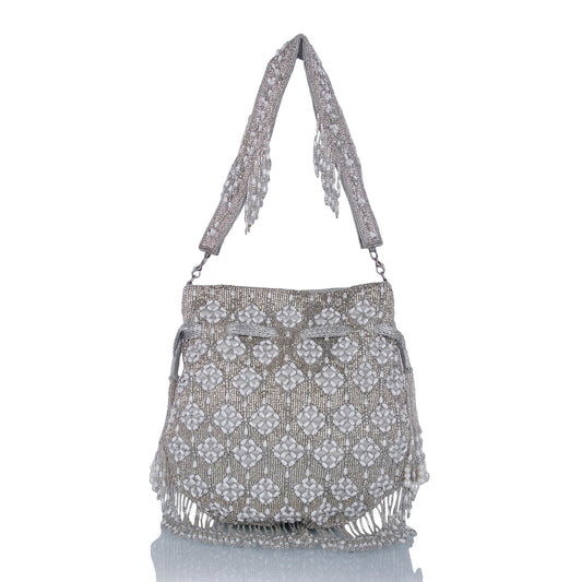 Zophe silver potli bag