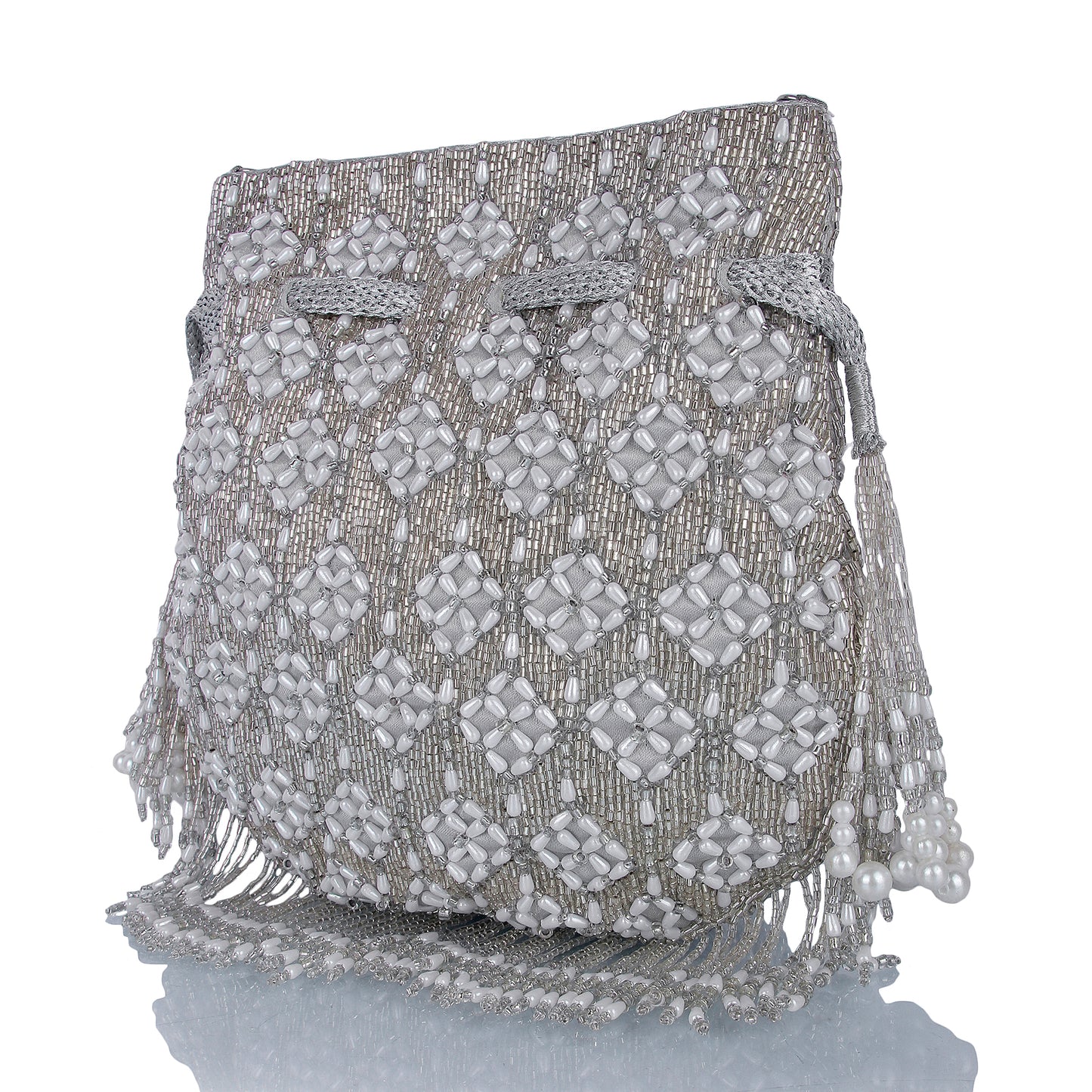 Zophe silver potli bag