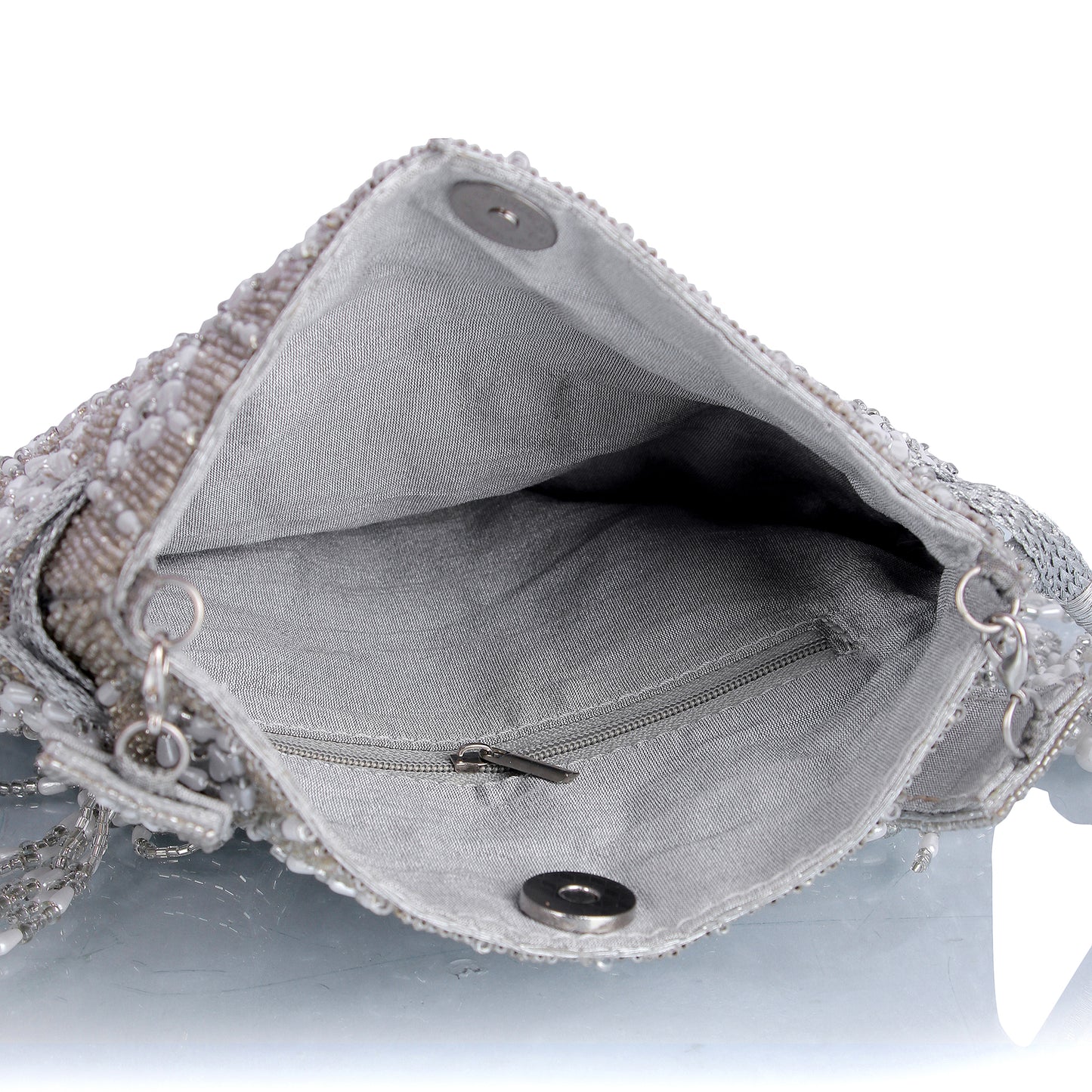 Zophe silver potli bag