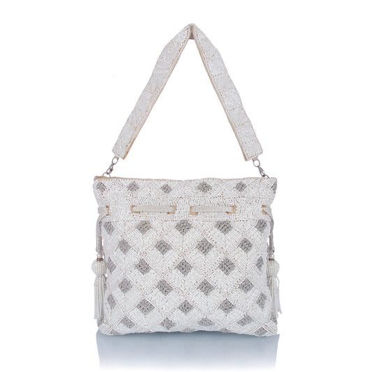 All white potli bag