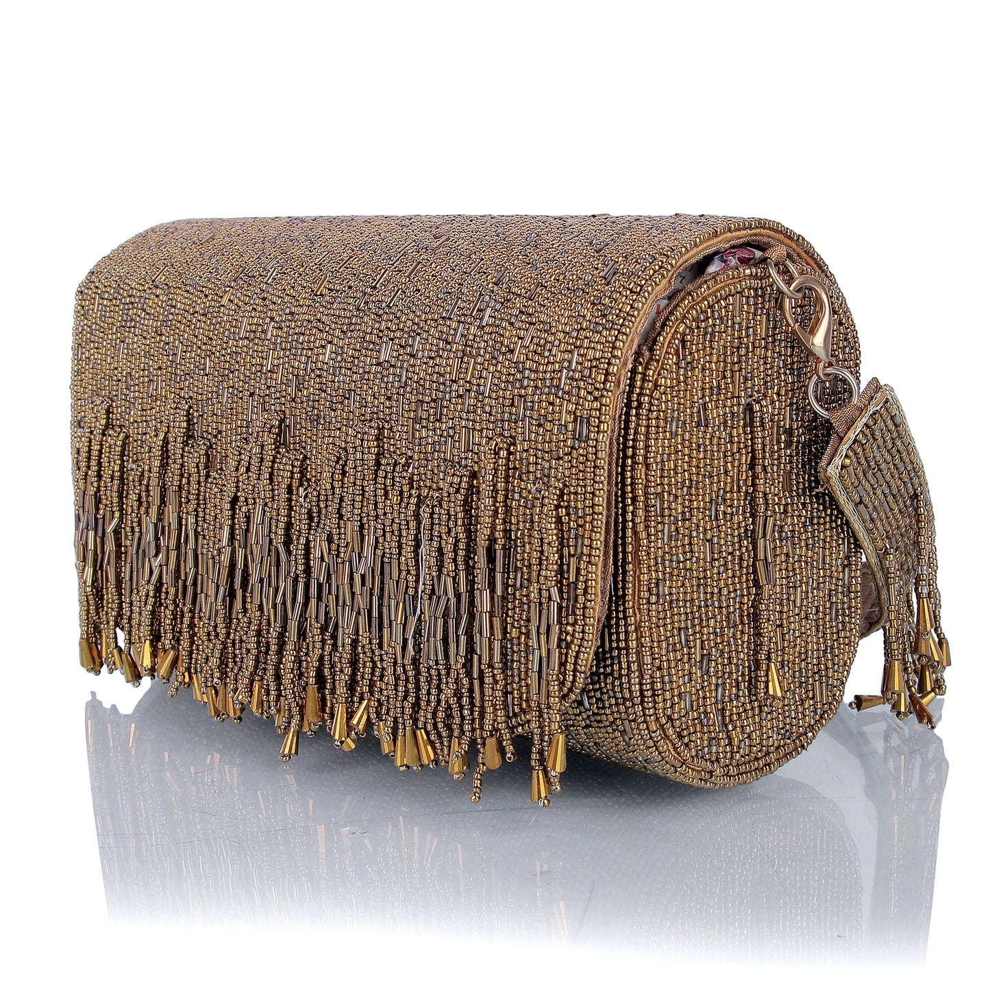 Antique golden clutch bag