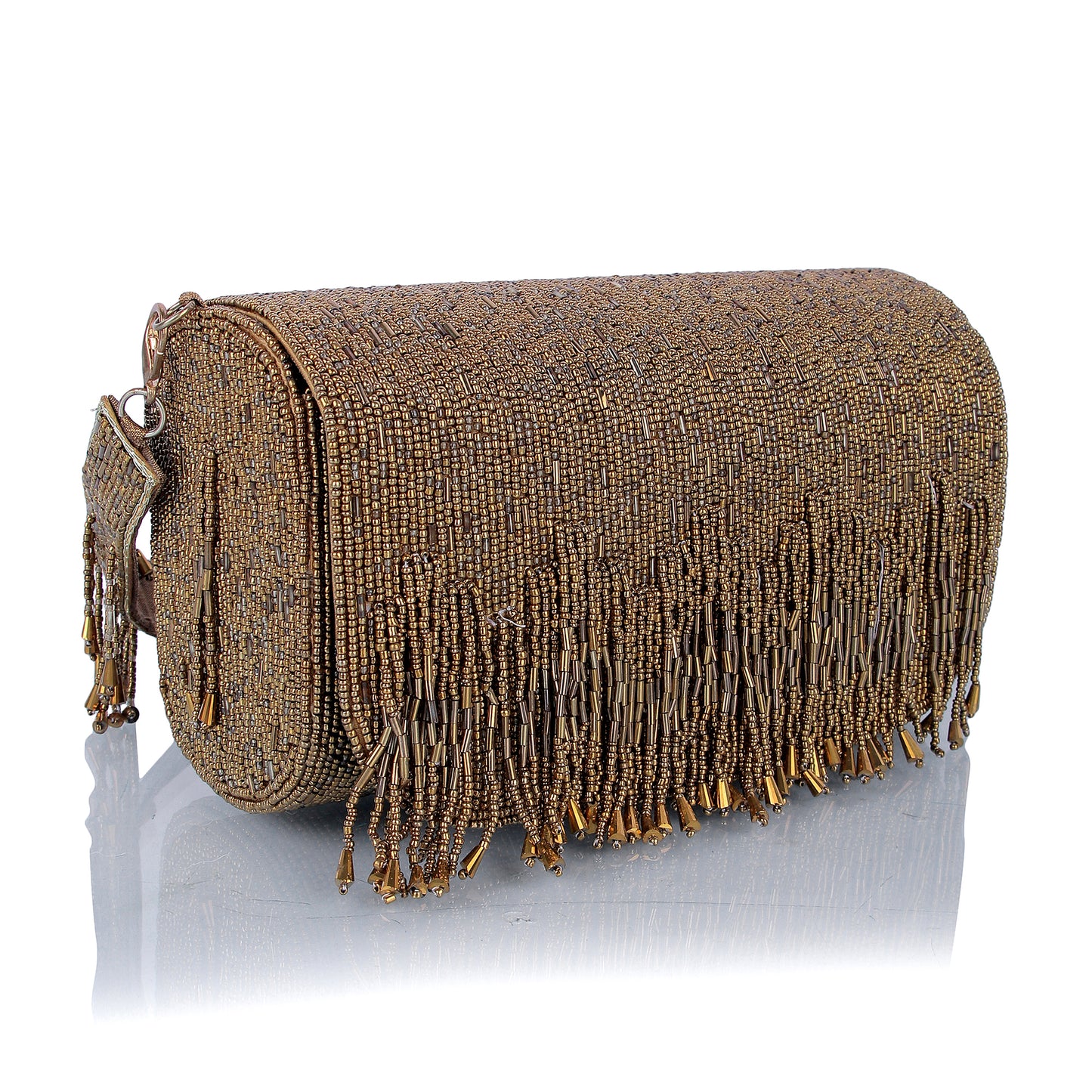 Antique golden clutch bag