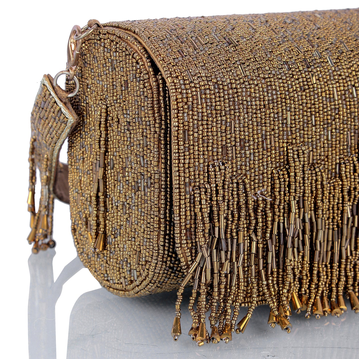 Antique golden clutch bag