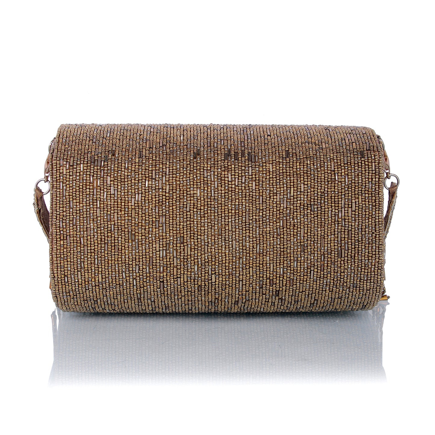Antique golden clutch bag