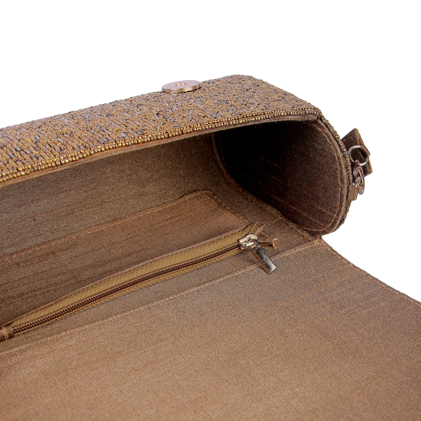 Antique golden clutch bag