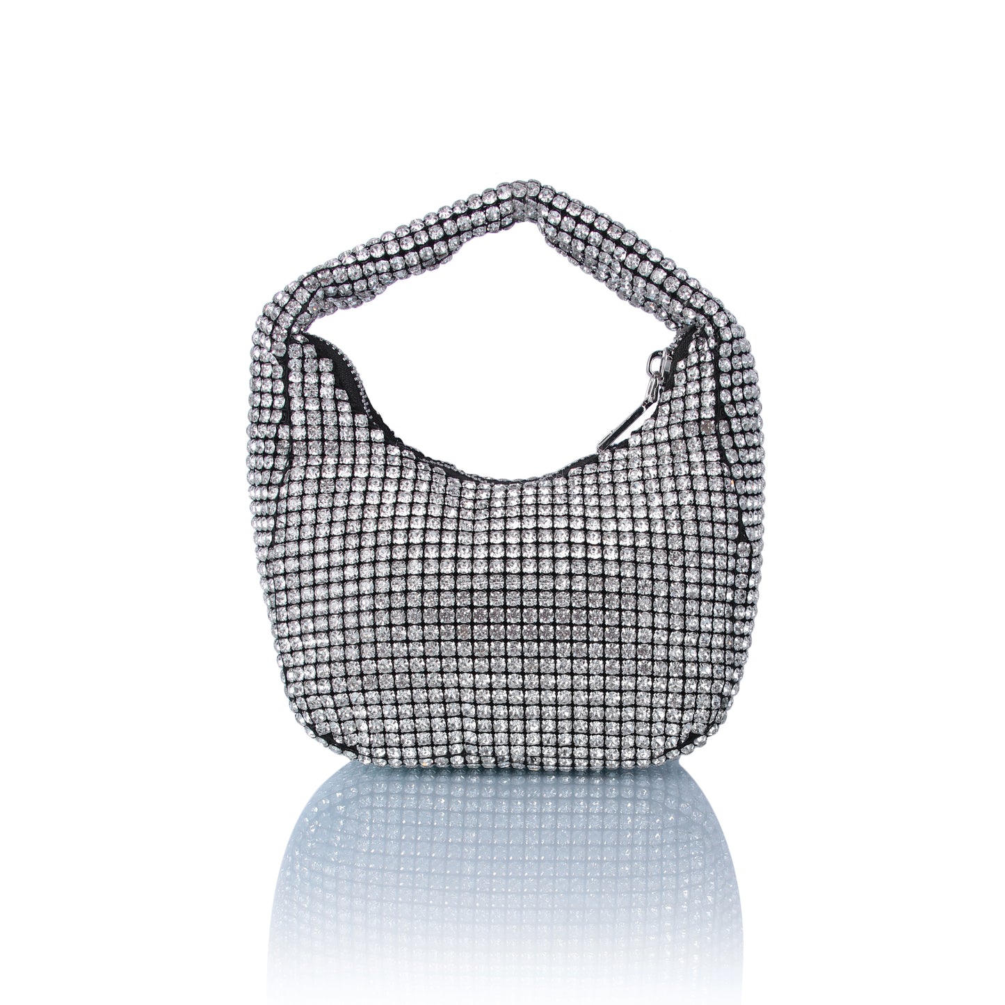 Rhinestone black silver