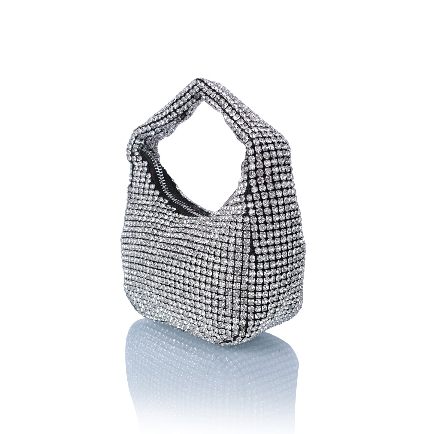 Rhinestone black silver