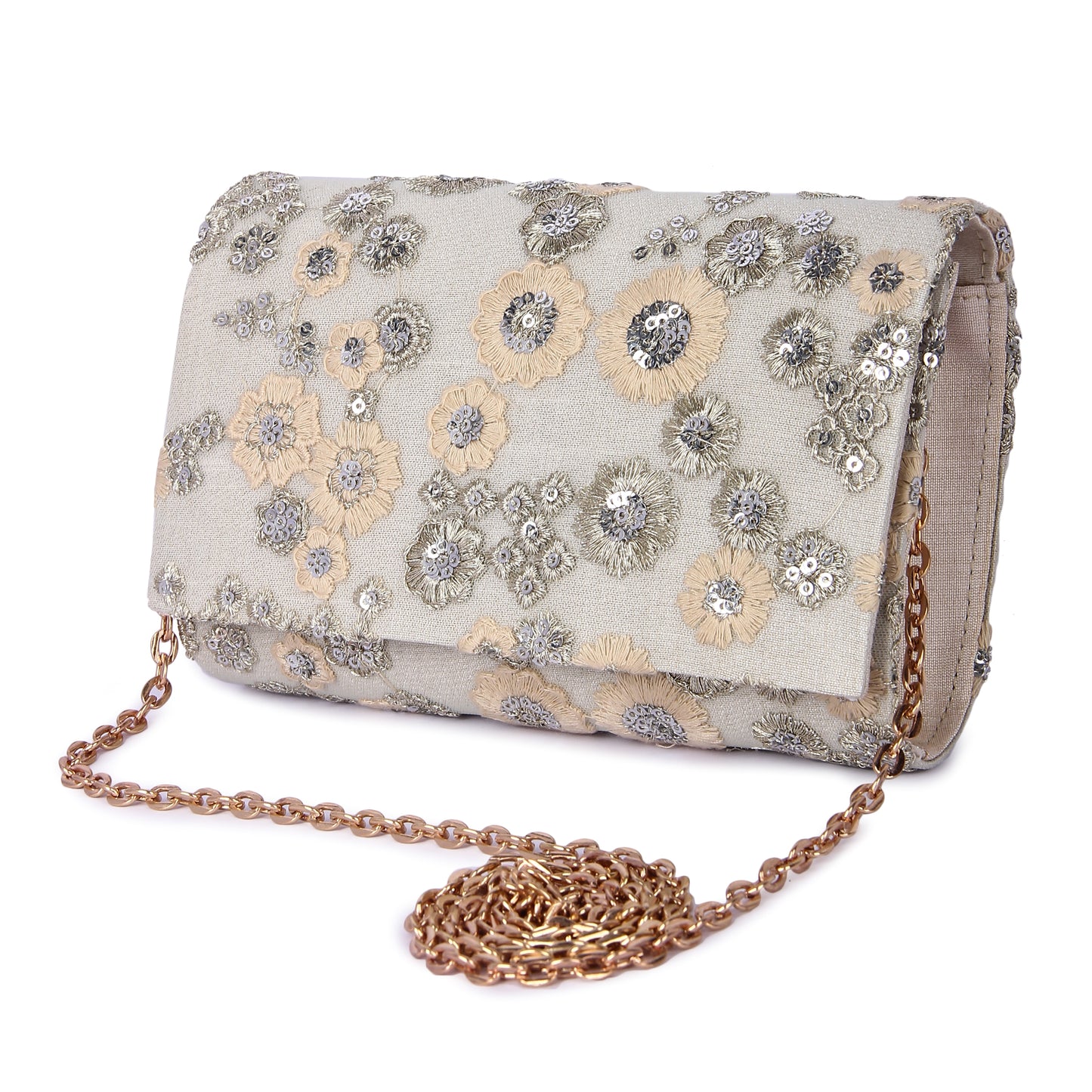 Gulaa beige clutch