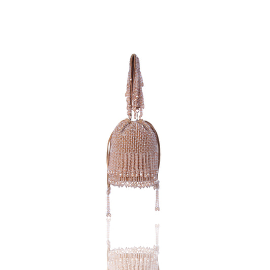 Crystal gold potli bag