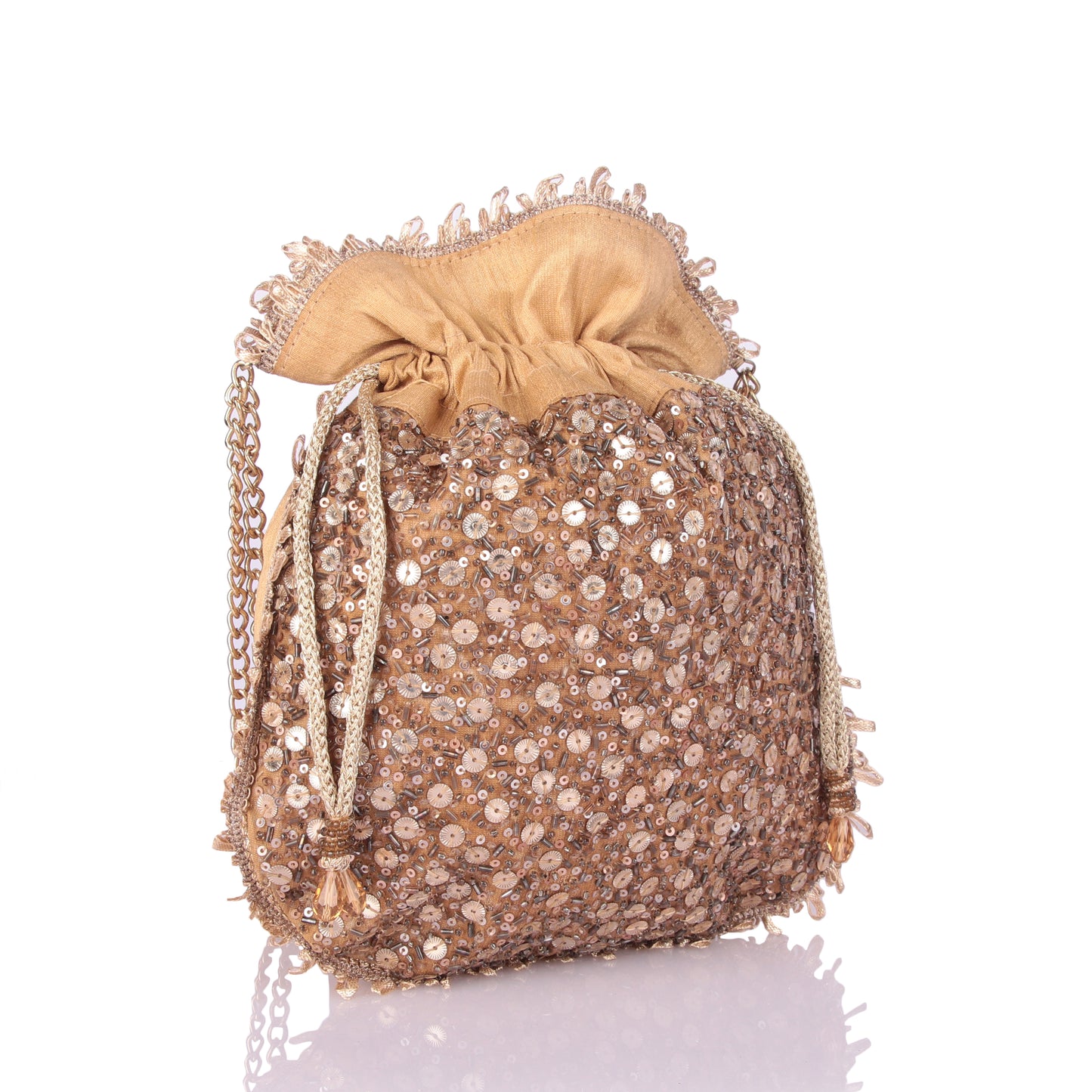 Sequin clink potli