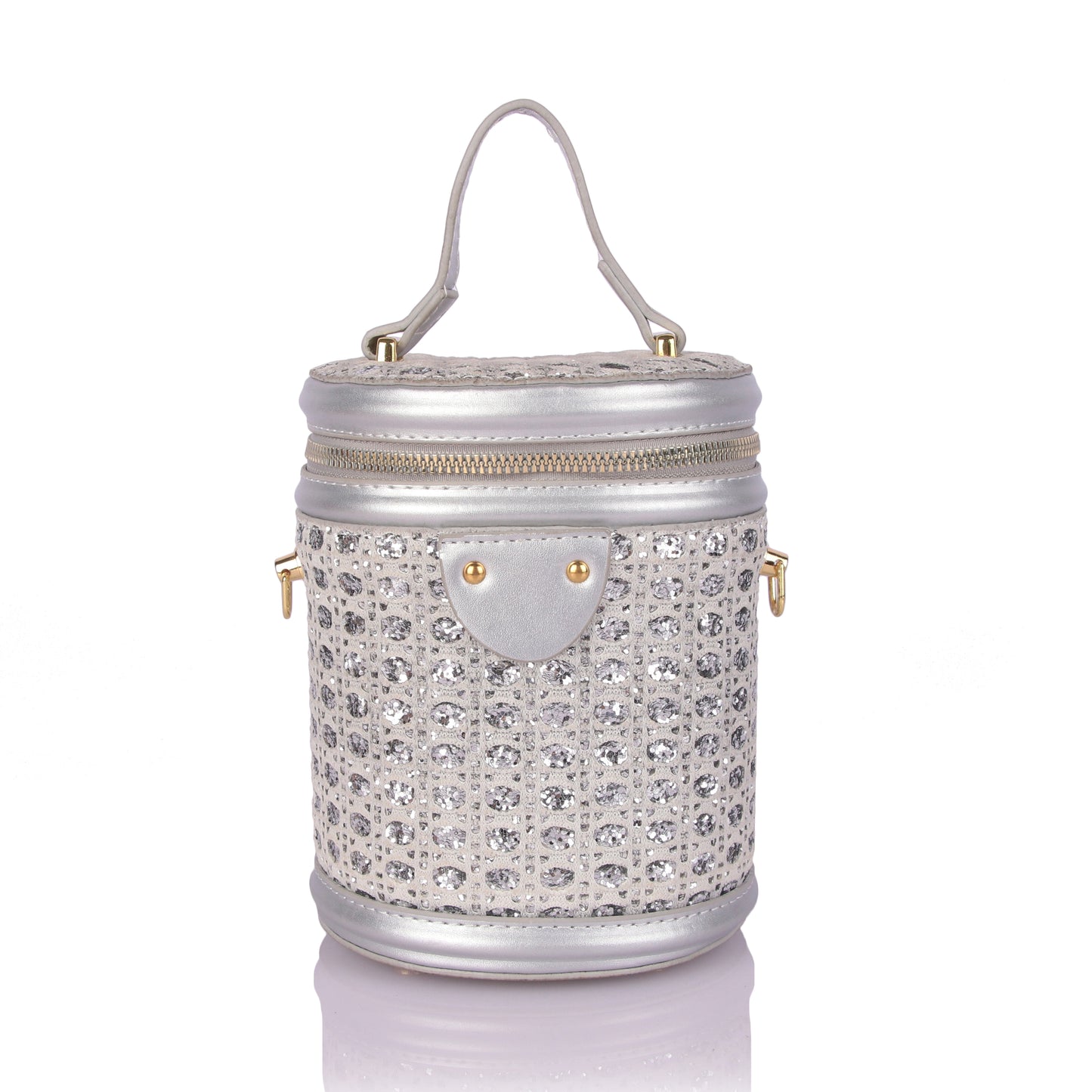 Rattan silver bag