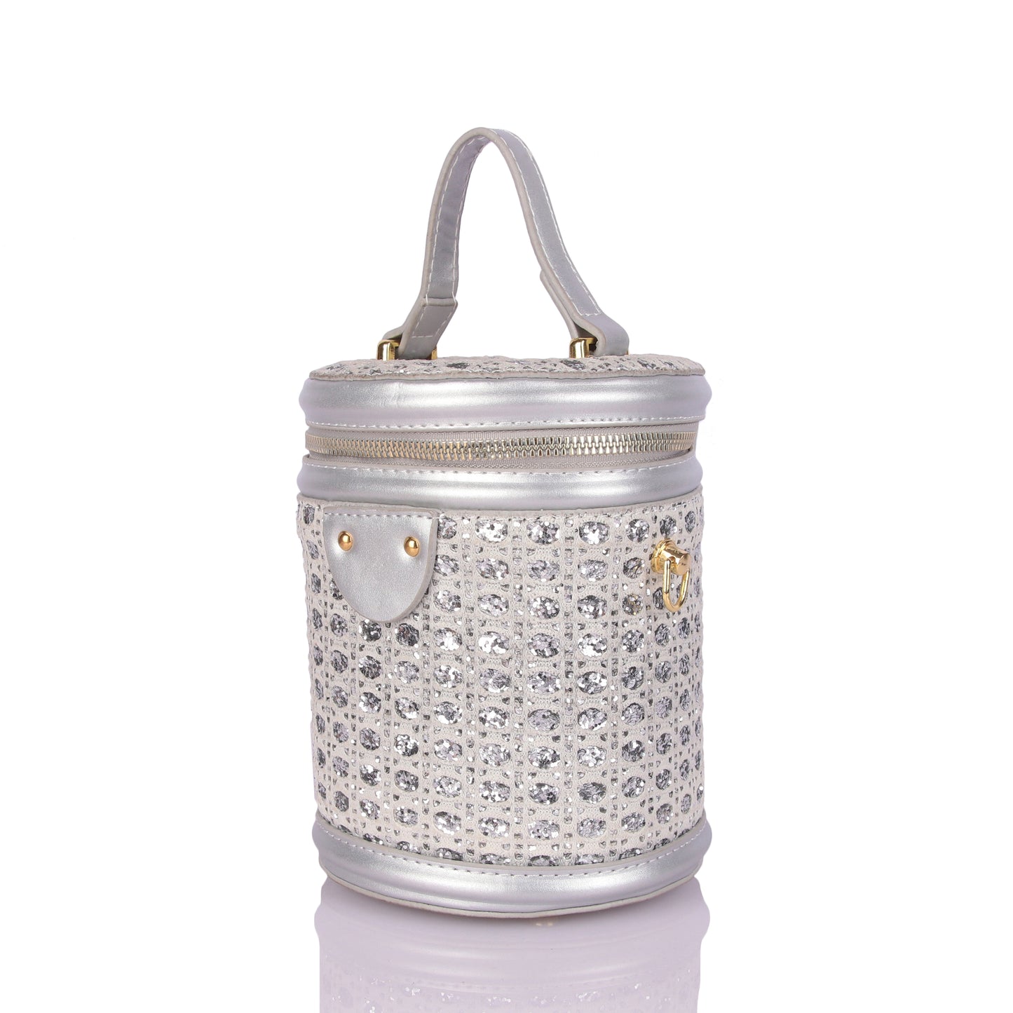 Rattan silver bag