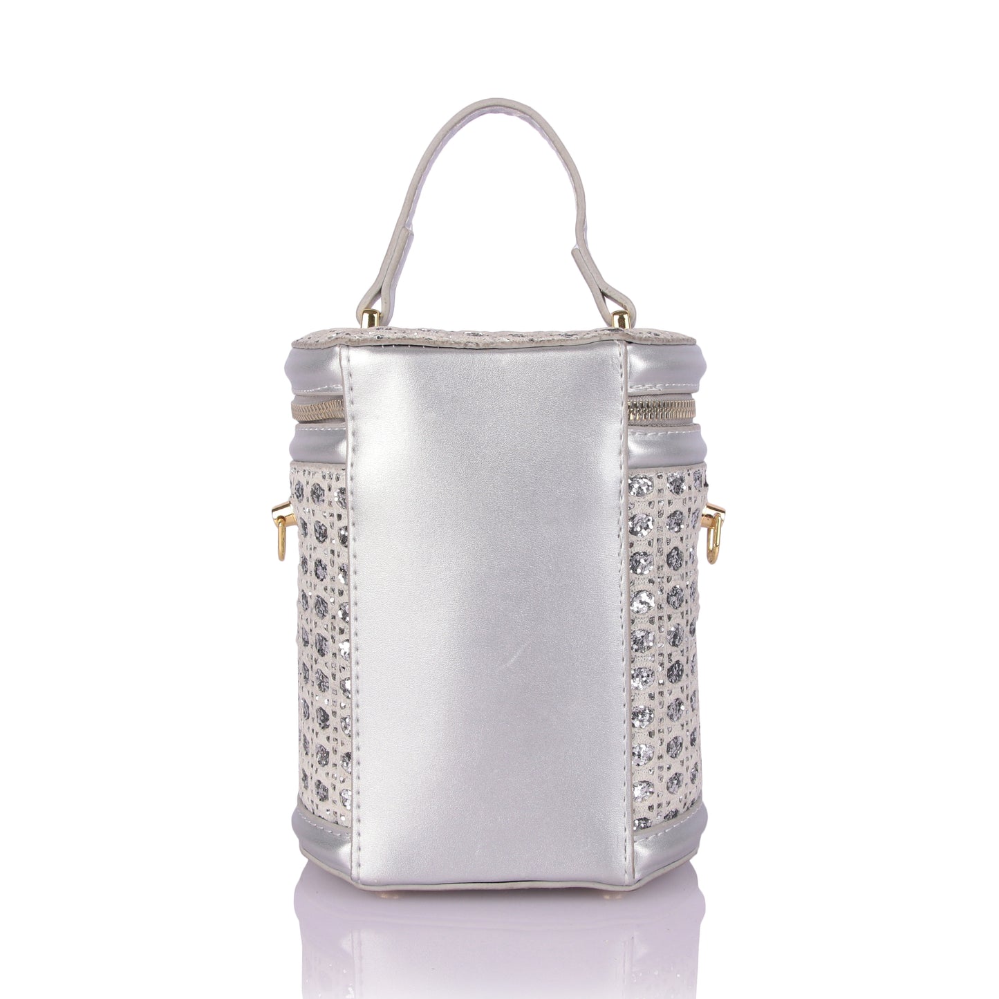 Rattan silver bag