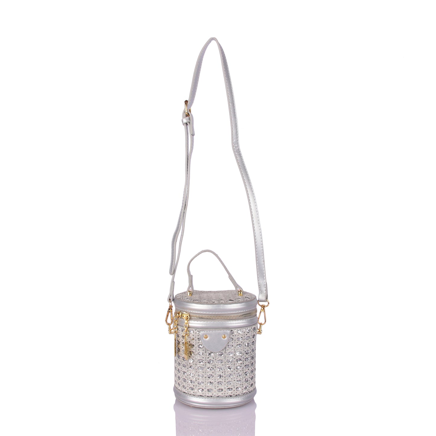 Rattan silver bag