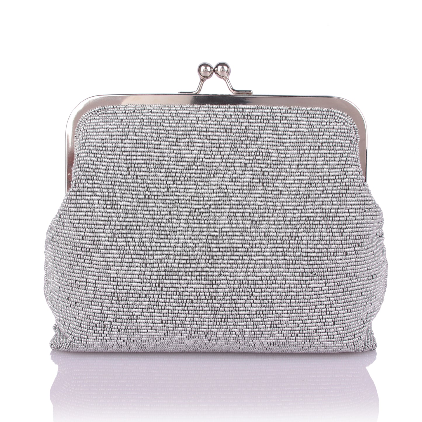 Grey deed batua bag