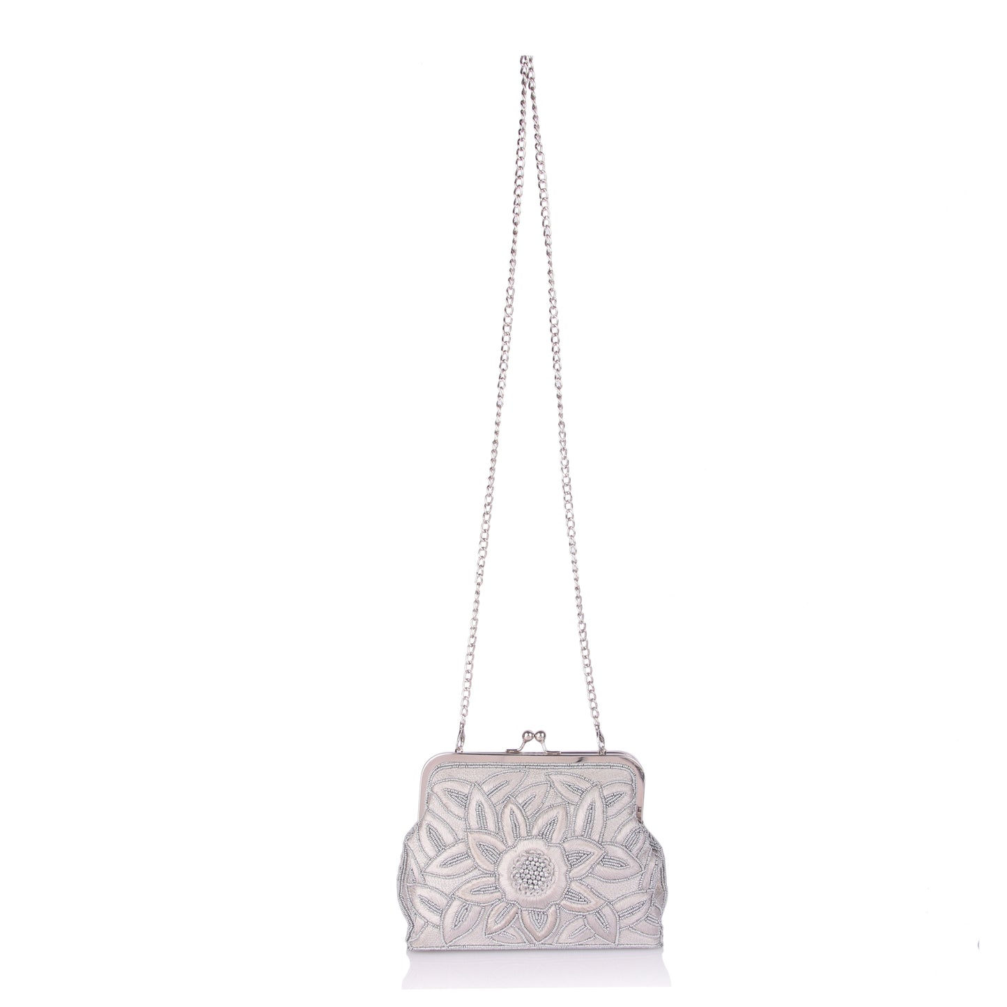 Grey deed batua bag