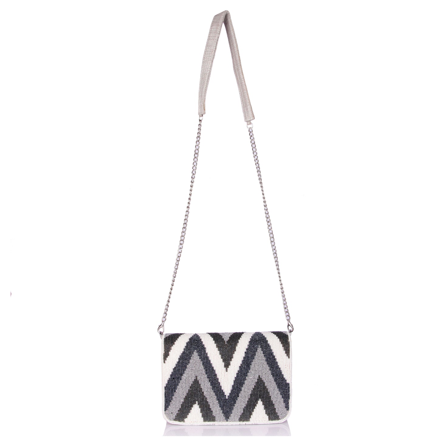 Zig zag bead bag