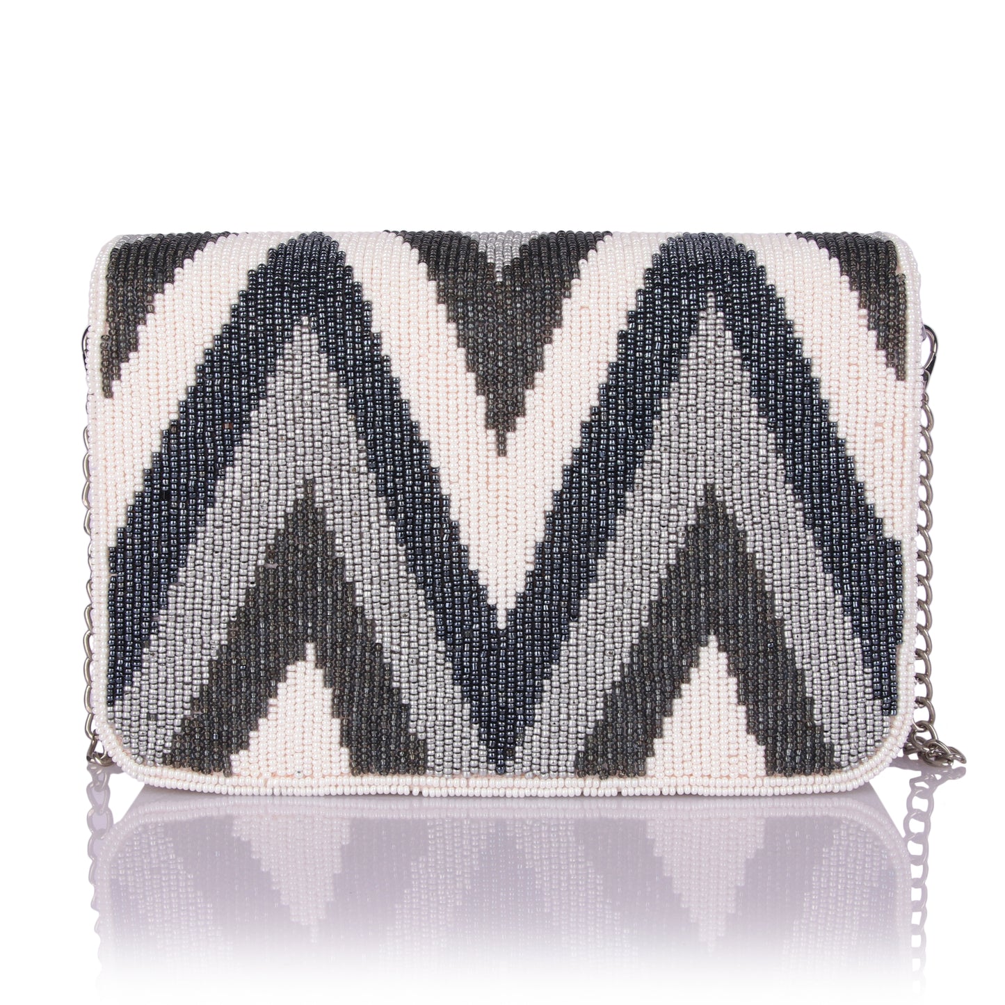 Zig zag bead bag