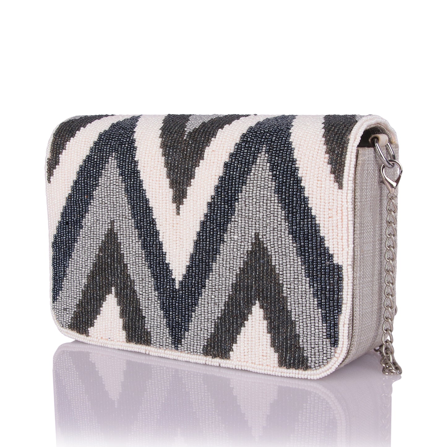 Zig zag bead bag