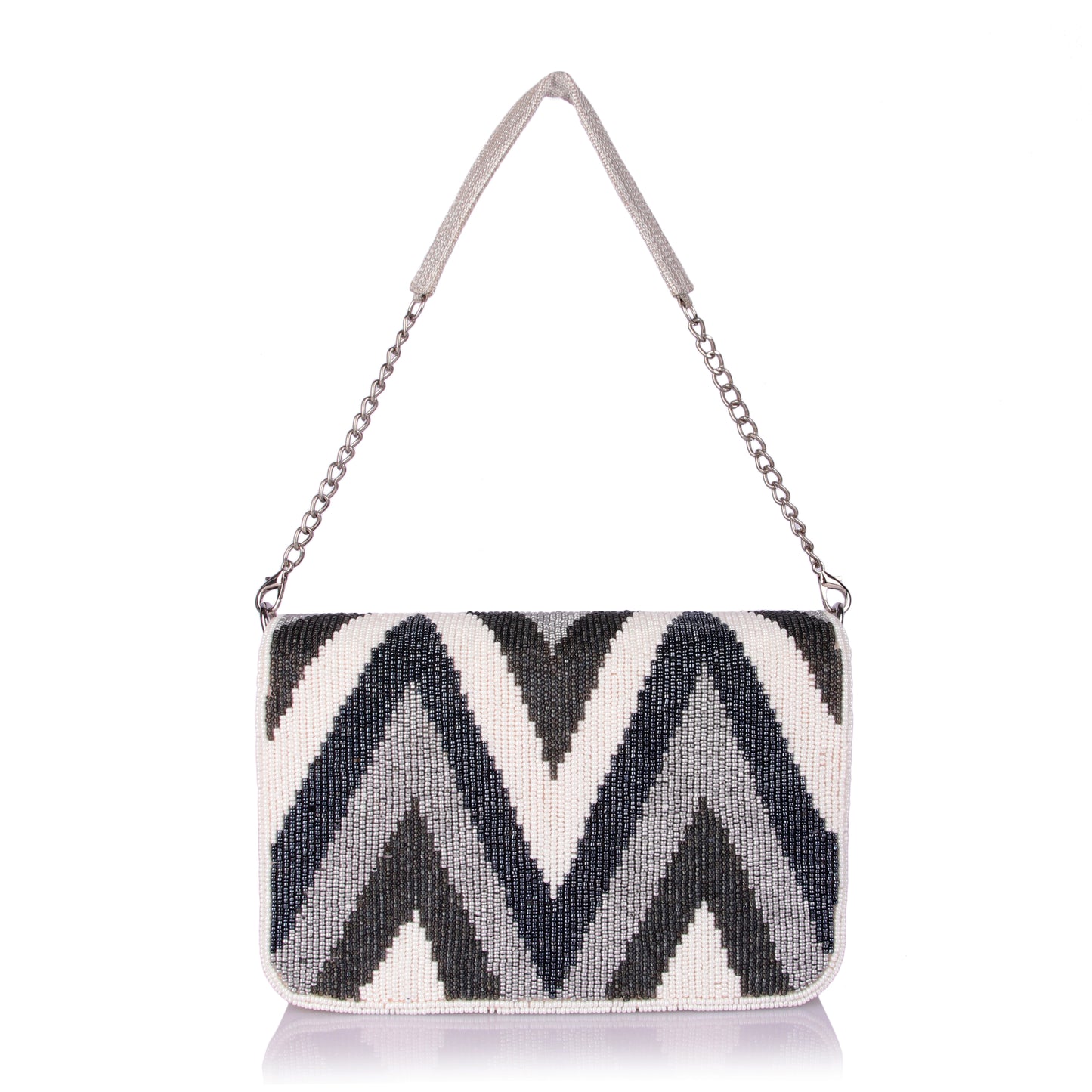 Zig zag bead bag