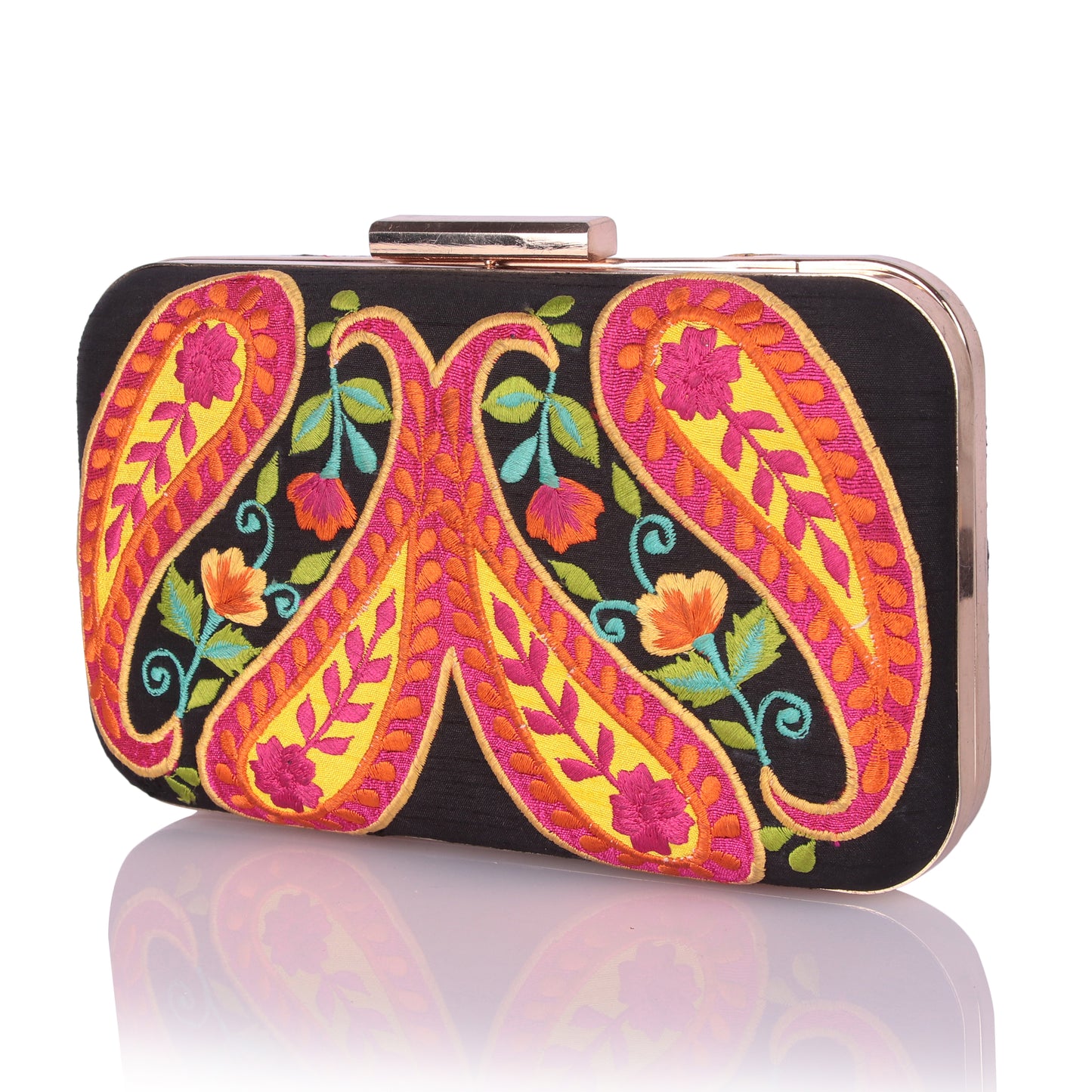 Applique'd clutch