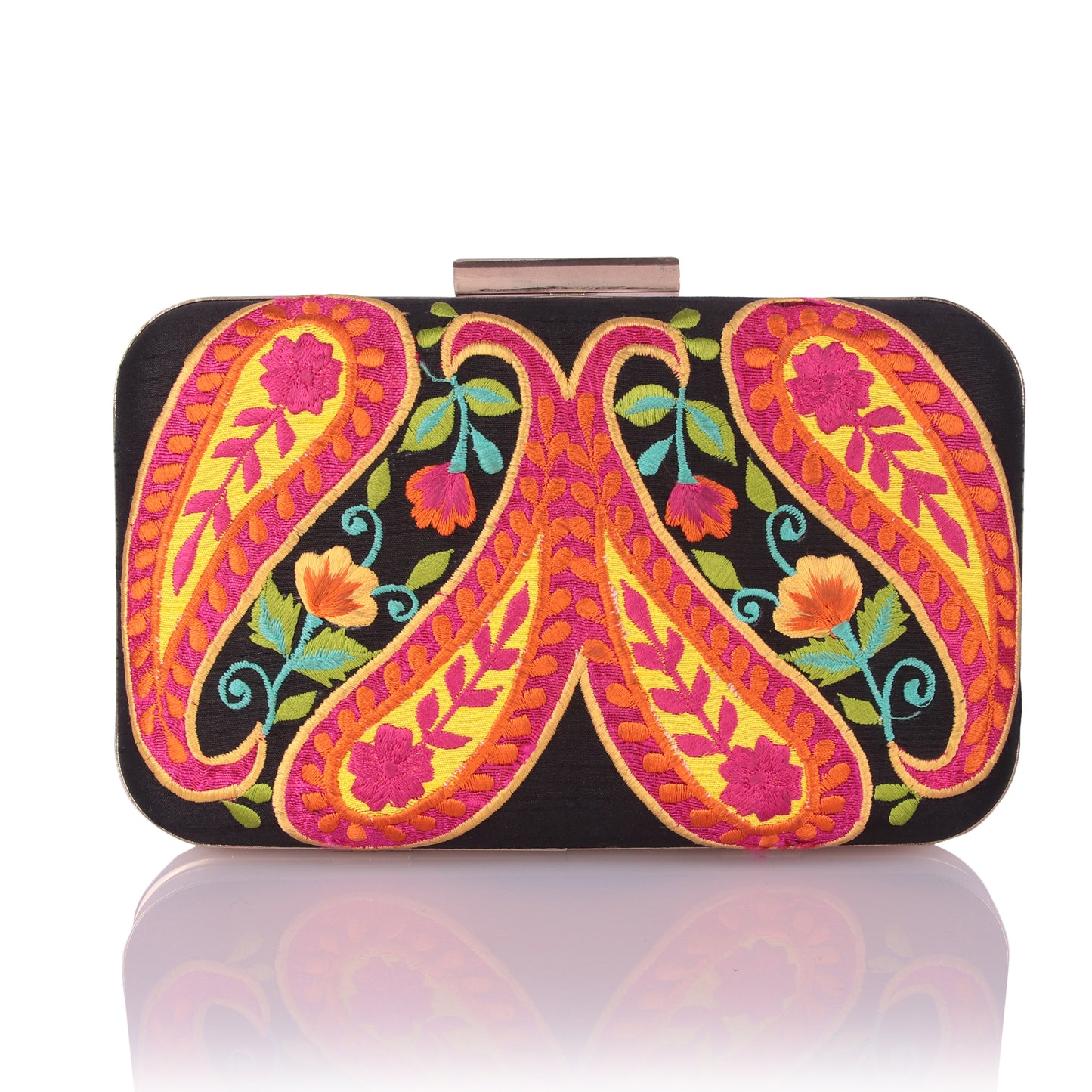 Applique'd clutch