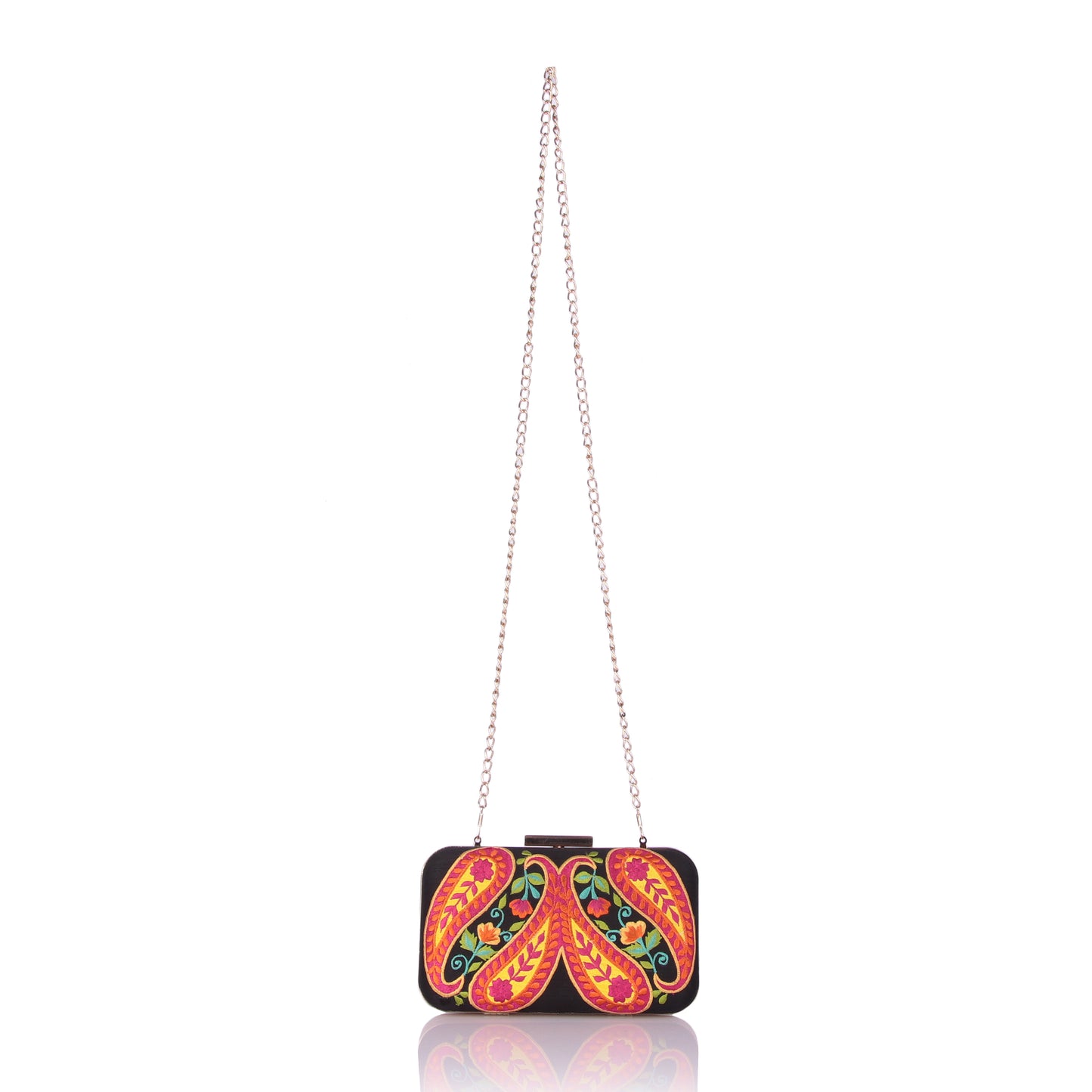 Applique'd clutch