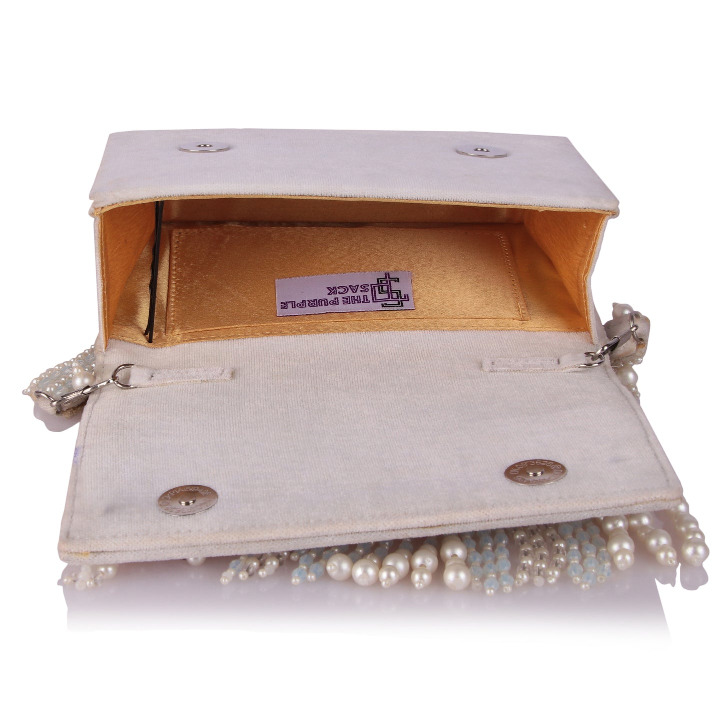 Pearl hanging clutch