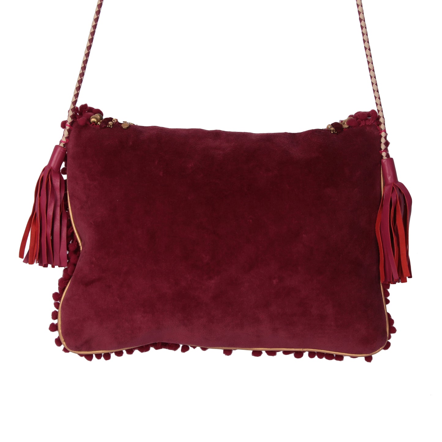 Maroon boho bag