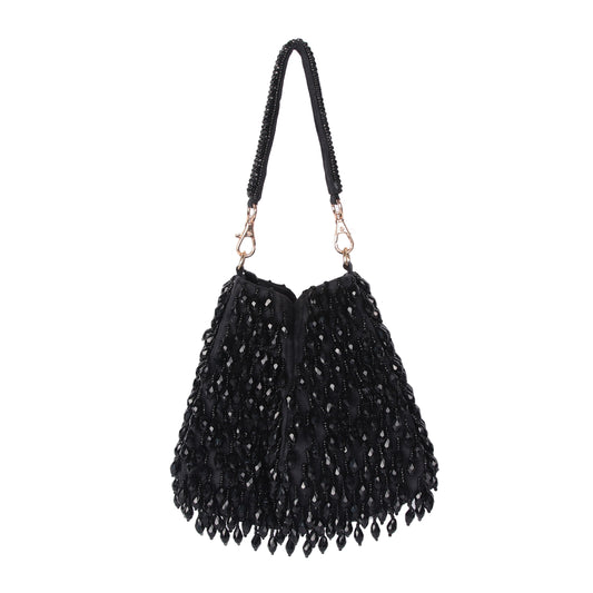 Noire black tassel bag