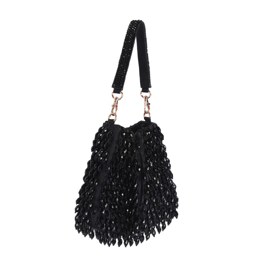 Noire black tassel bag