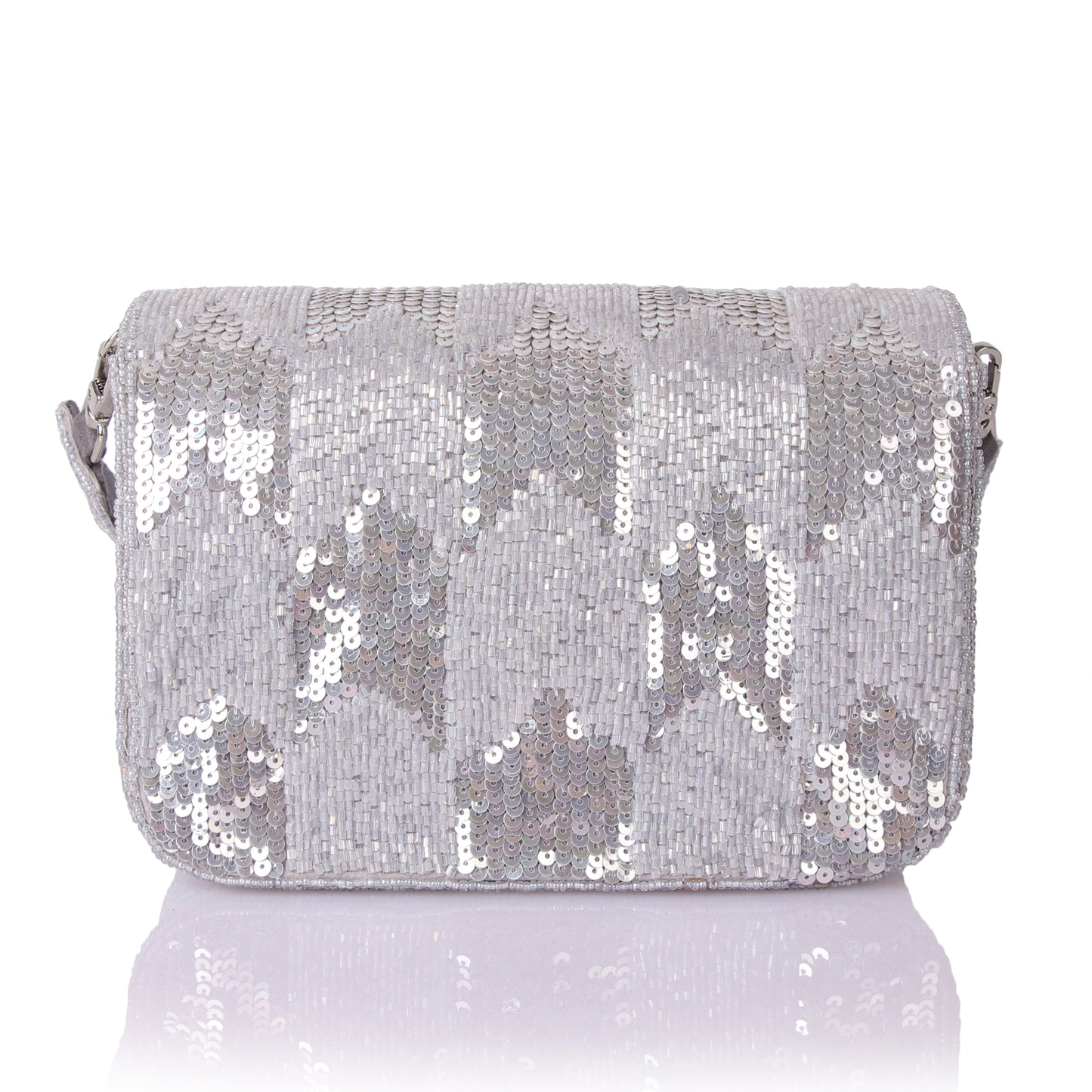 Selver tassel clutch