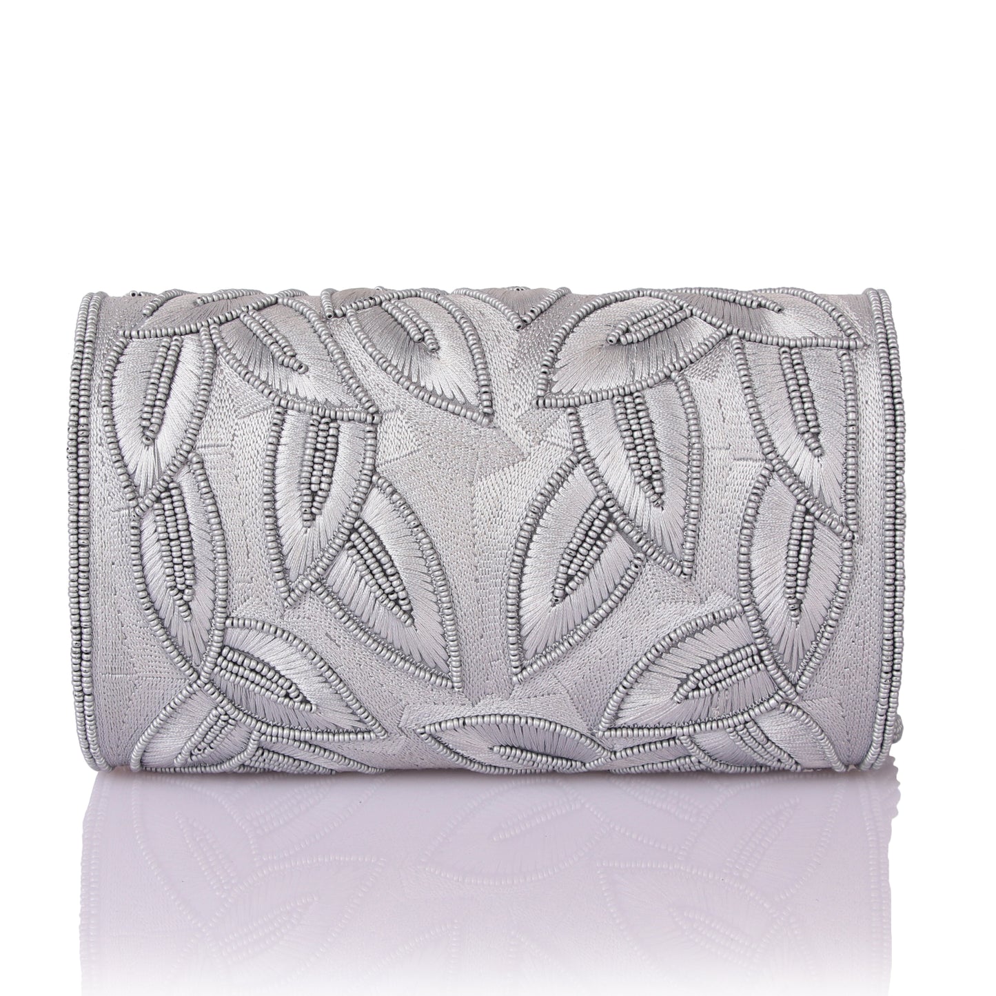 Beaded flower clutch