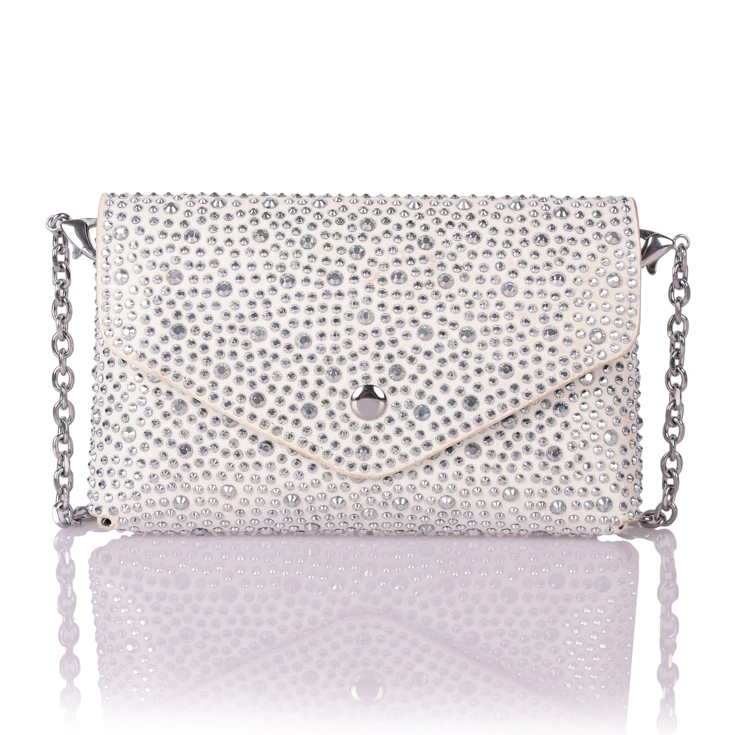 Tickles silver clutch