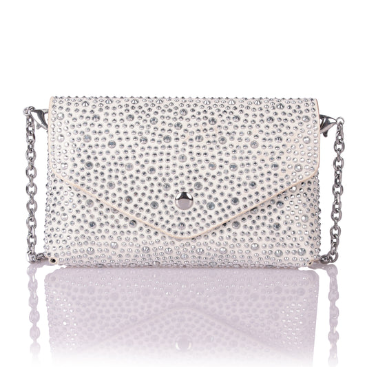 Tickles silver clutch