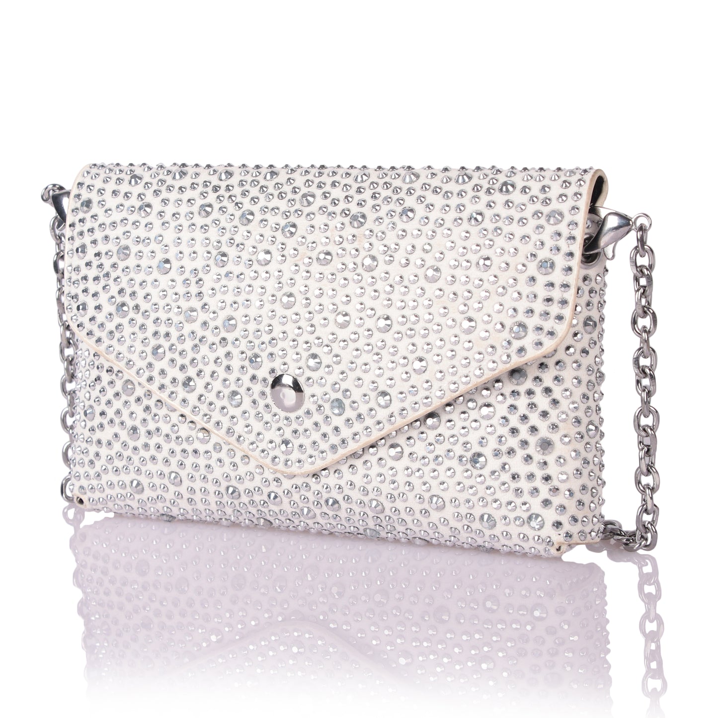 Tickles silver clutch