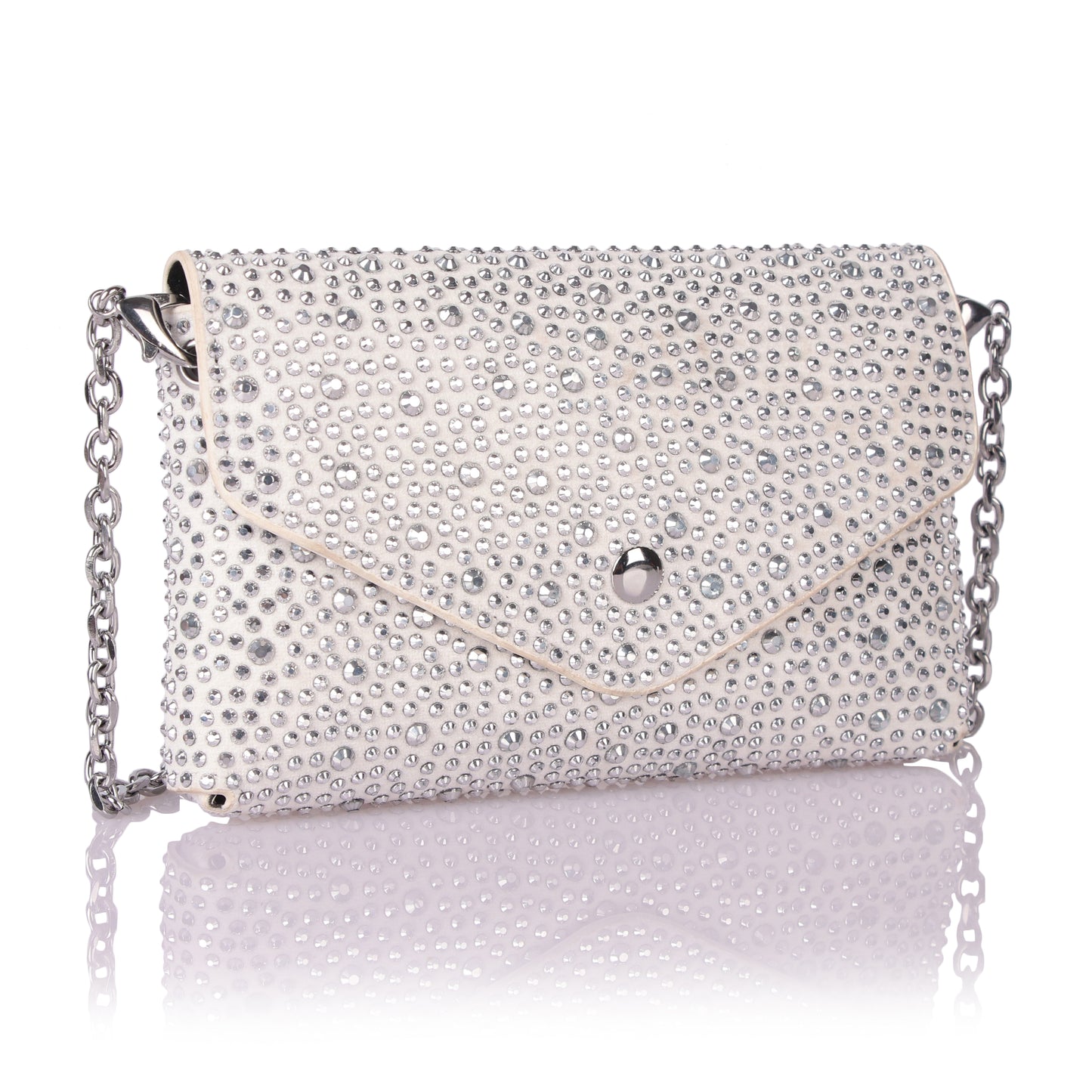 Tickles silver clutch