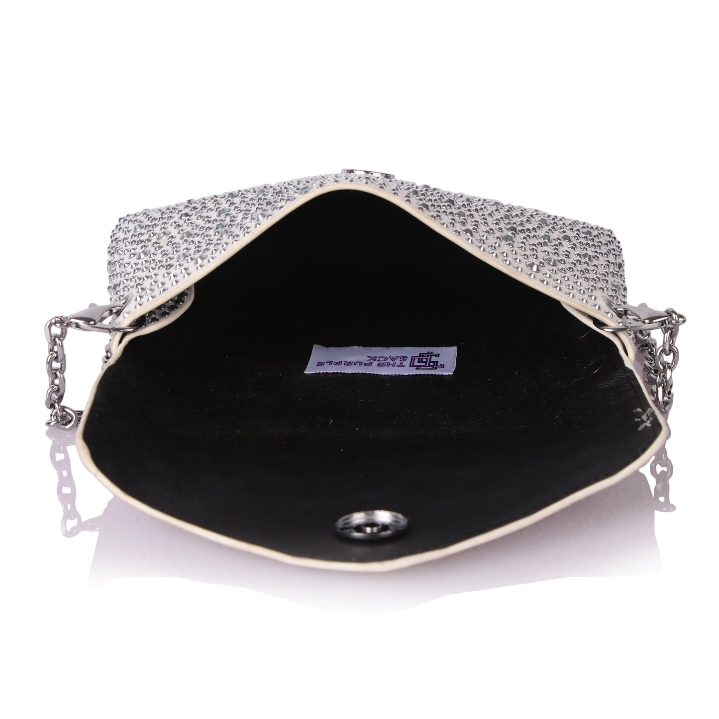 Tickles silver clutch