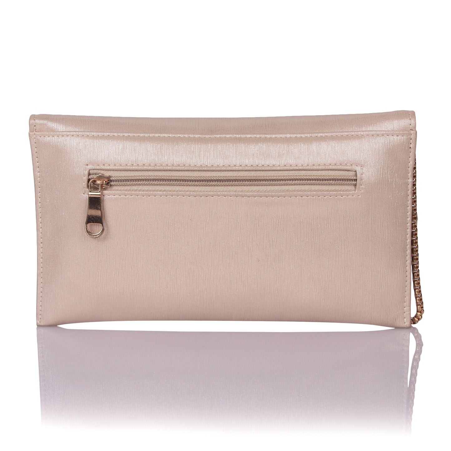Stone flower gold clutch