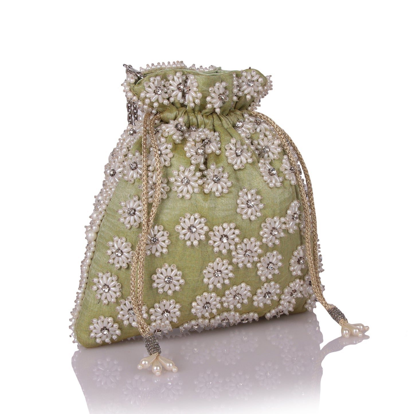 Pearly pastel potli