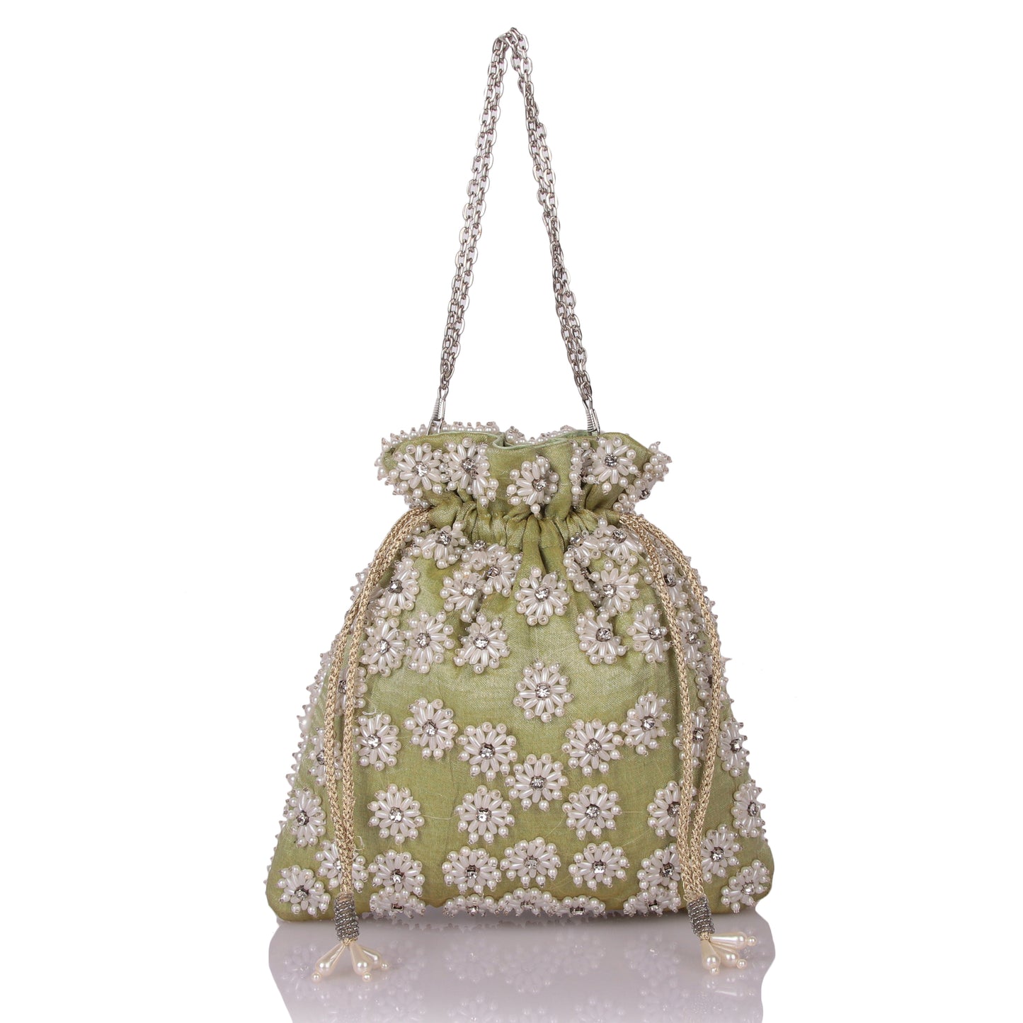 Pearly pastel potli
