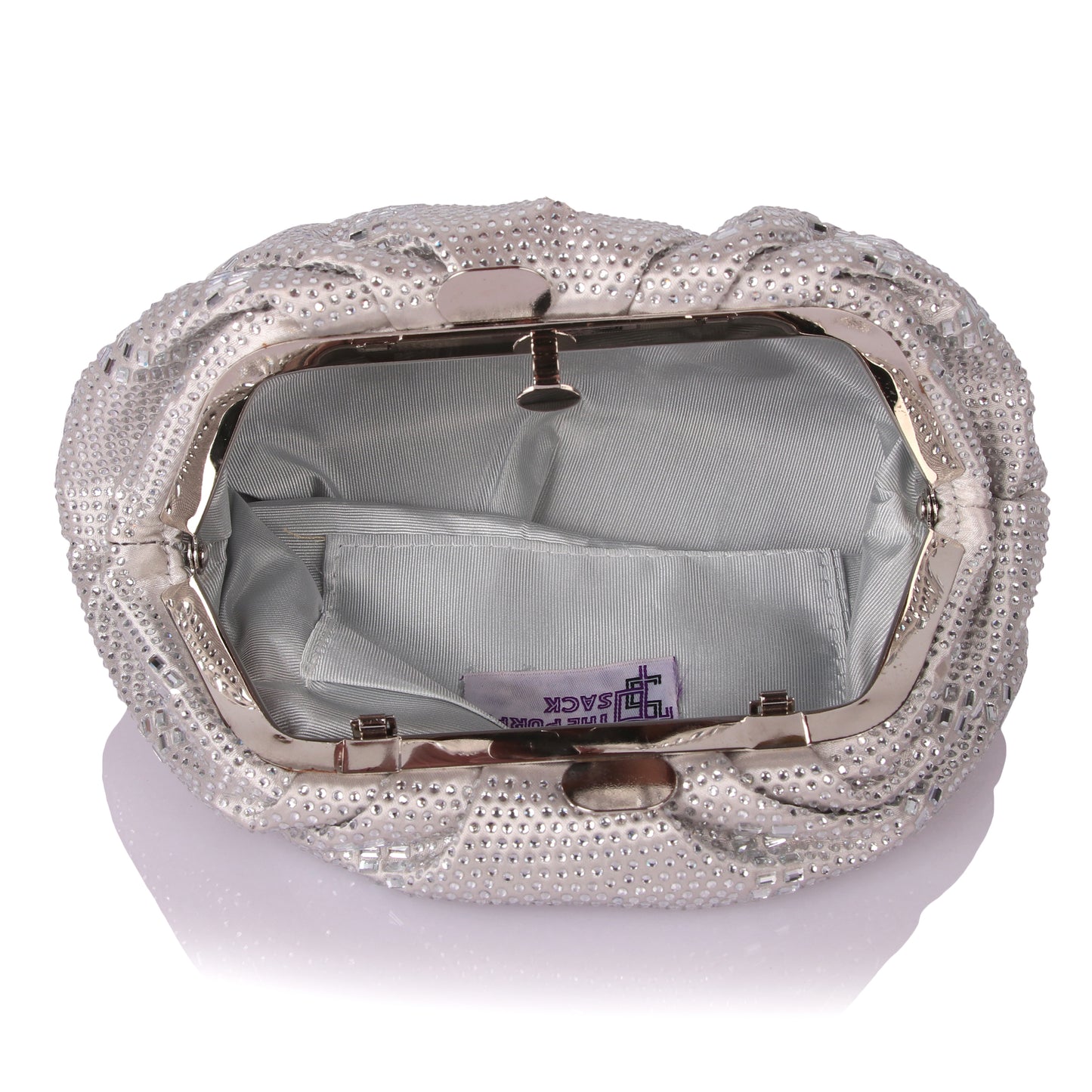 Shiny silver taco bag