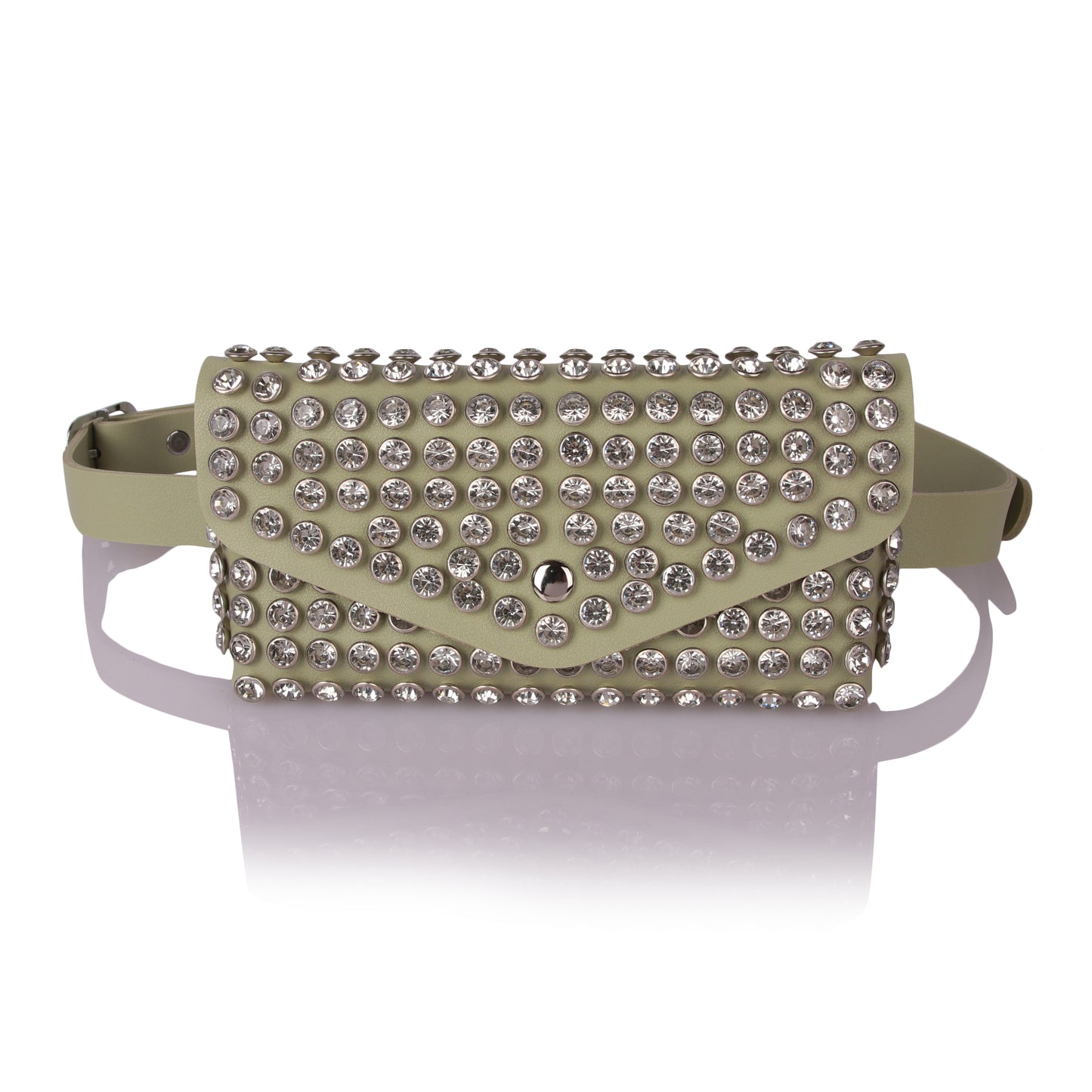Lime green studded bag