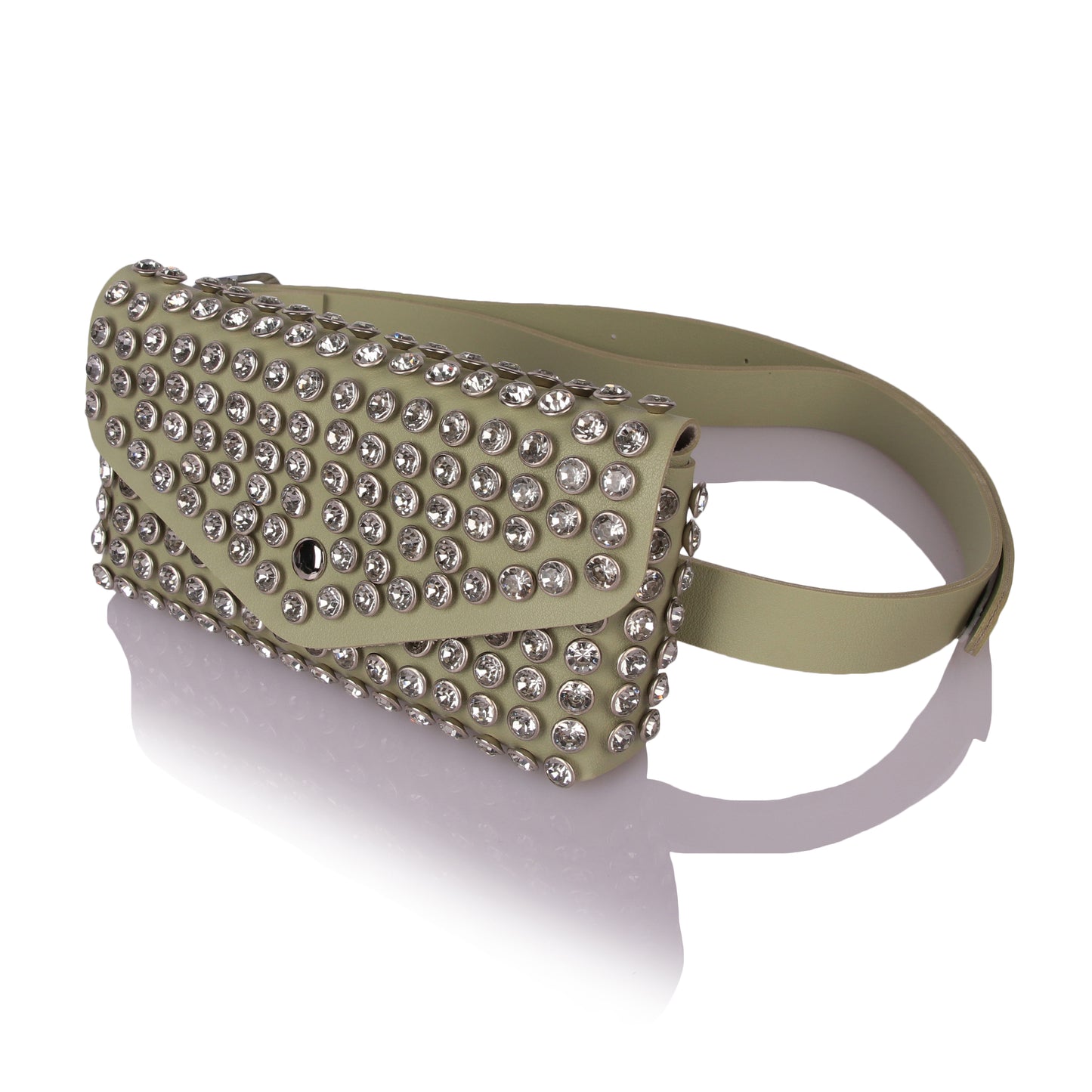 Lime green studded bag