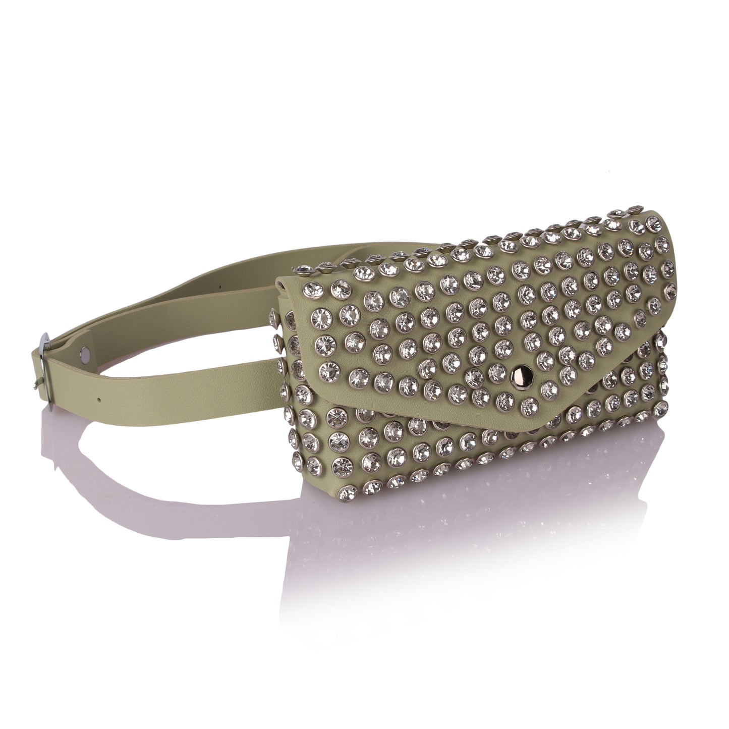 Lime green studded bag