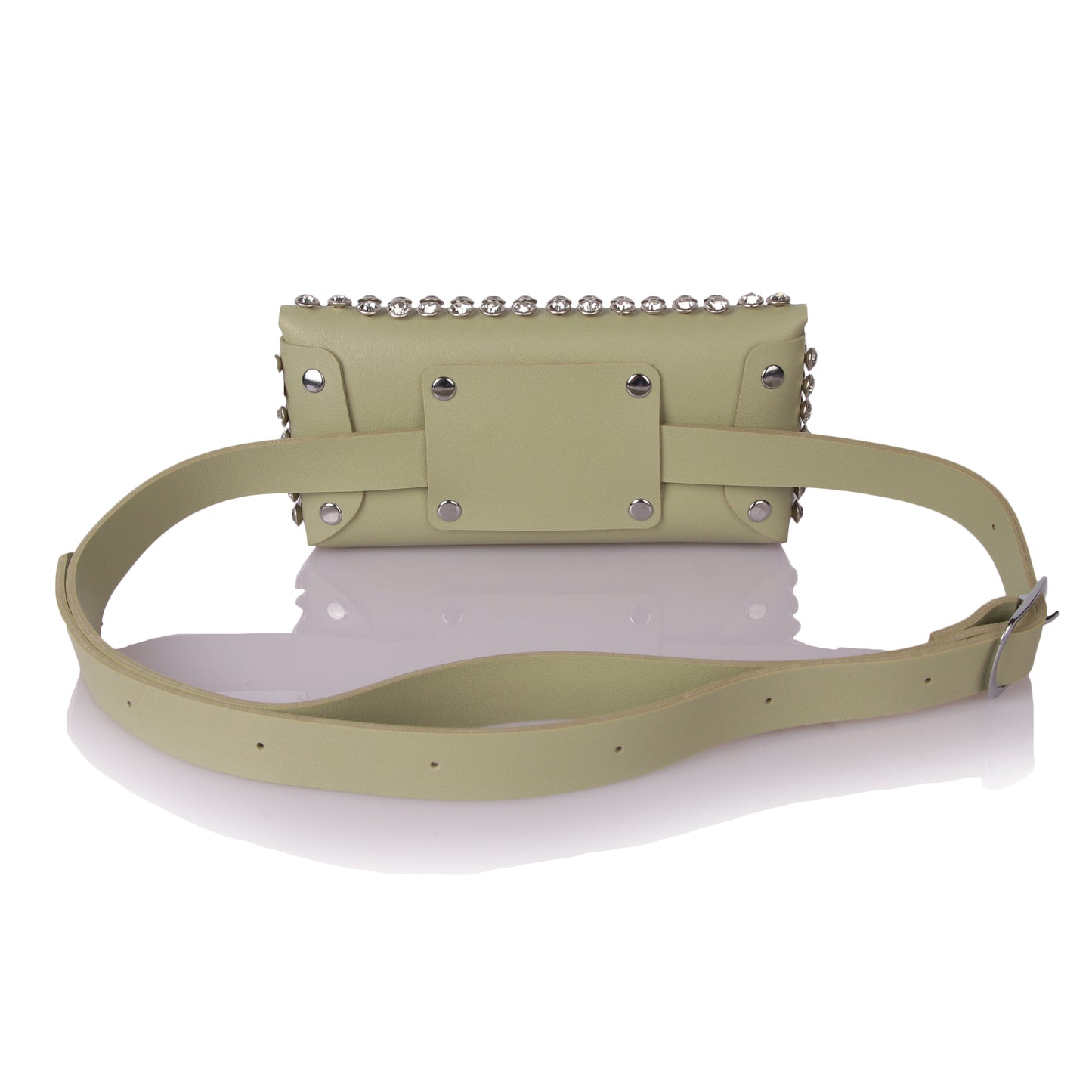 Lime green studded bag