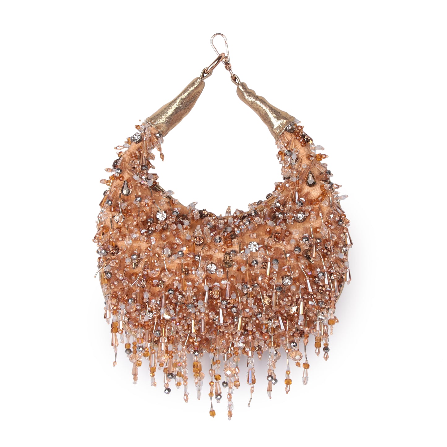Golden trinket moon bag