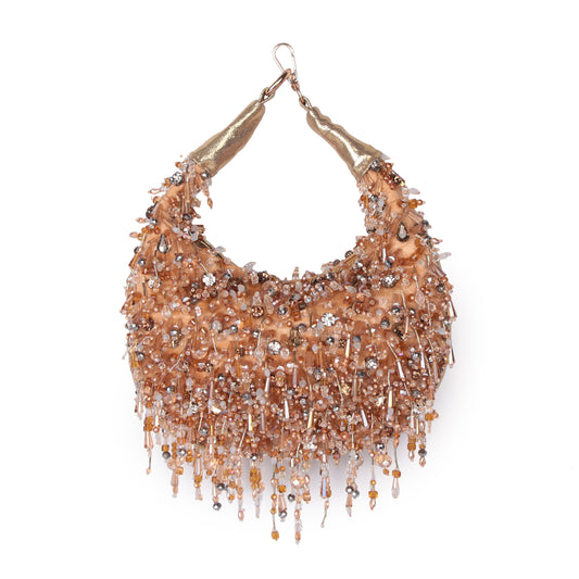 Golden trinket moon bag