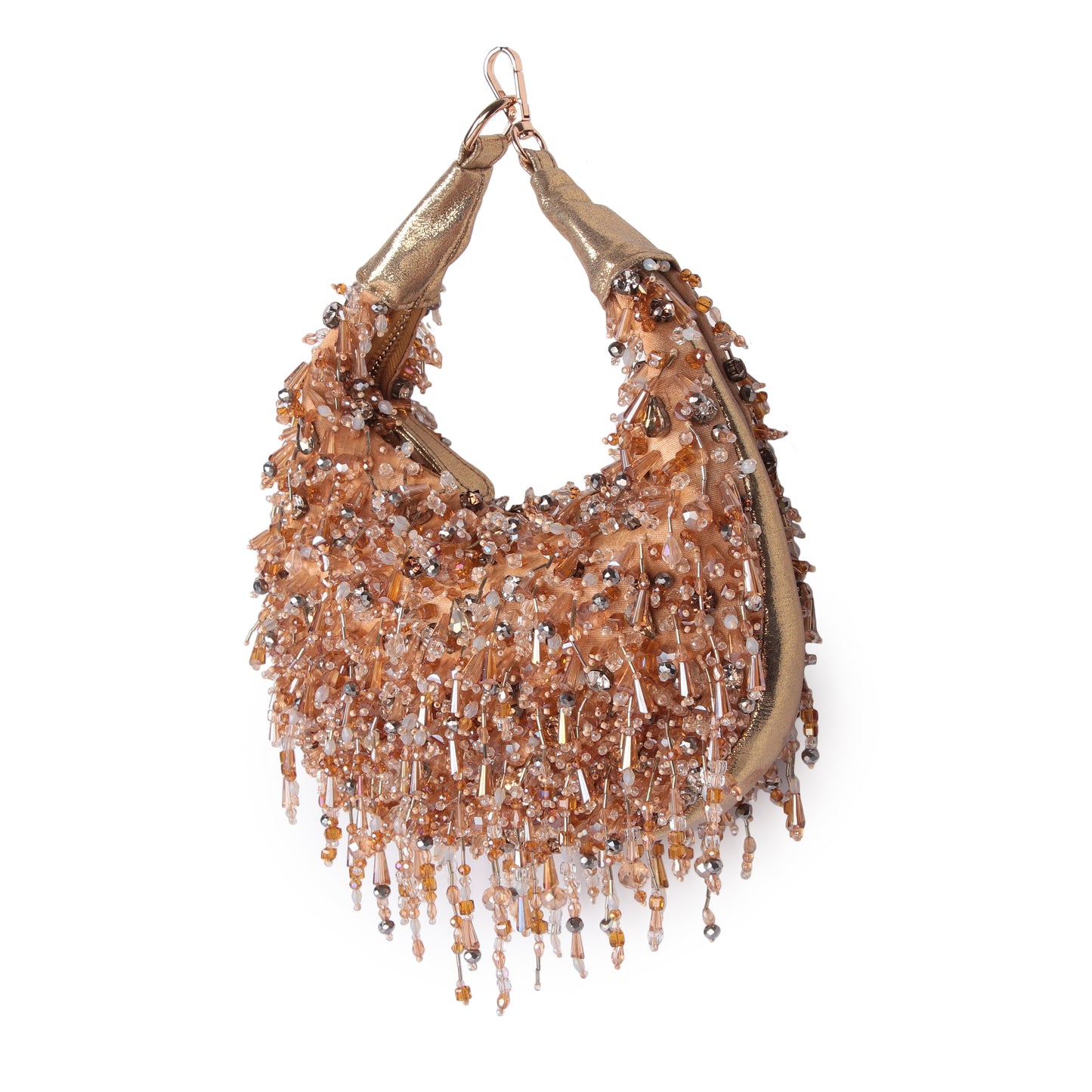 Golden trinket moon bag