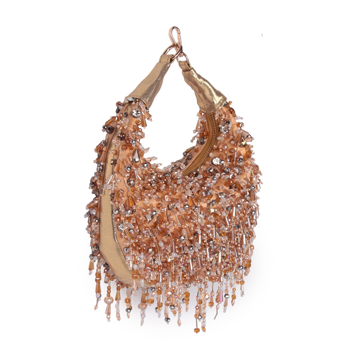 Golden trinket moon bag